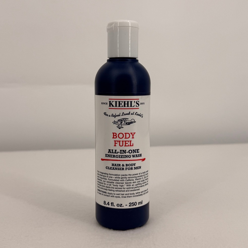 Kiehls Body Fuel All-In-One Energizing Wash Hair Body Cleanser Men 8.4oz 250ml